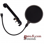 PROFICON SOUND POP FLTR 1-black- επαγγελματικό προστατευτικό οικονομικό φίλτρο ηχογραφήσεων μικροφώνου